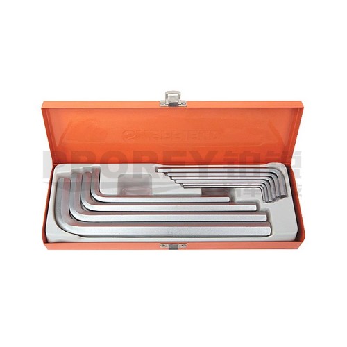 钢盾 S050027 10件套公制加长内六角扳手(铁盒)