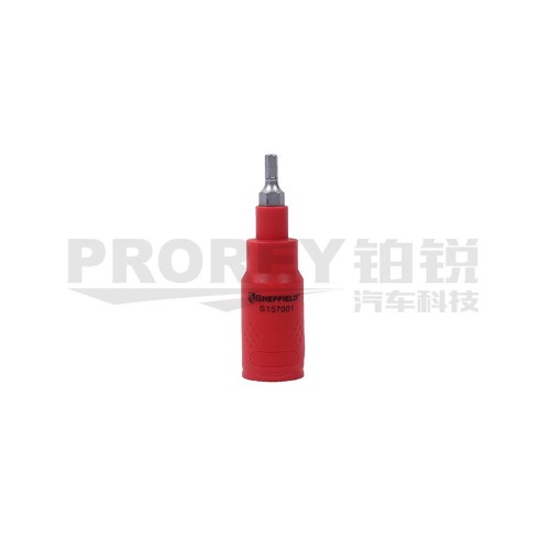 钢盾 S157002 3/8英寸注塑型单色绝缘公制旋具套筒5x75mm