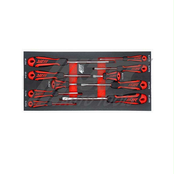 JTCSK7210 10PCS双色柄强力起子组