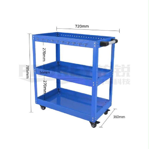 GREENER 绿林 720*785*360MM 三层零件存储手推车（蓝色）