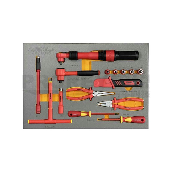 飞鹰 0621000 15件绝缘套筒工具托
