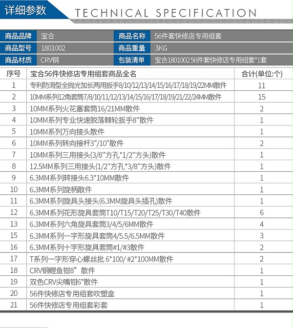 宝合1801002-56件套快修店专用组套_02