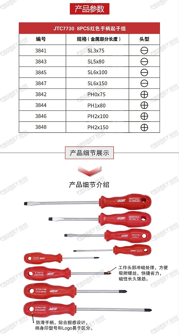 GW-130040825-JTC-7730-8PCS&nbsp;红柄起子组-2