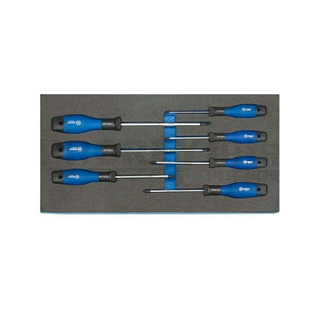 宝合 1803023 7件套双色柄带孔花型螺丝刀